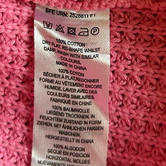 French Connection Oversized Boat Neck Pink Women's Sweater Size XS - Picture 5 of 5